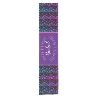 Blue and Purple Ombre Pebbled Glam Table Runner