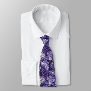 Blue And Purple Paisley Tie
