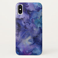 blue and purple phone case