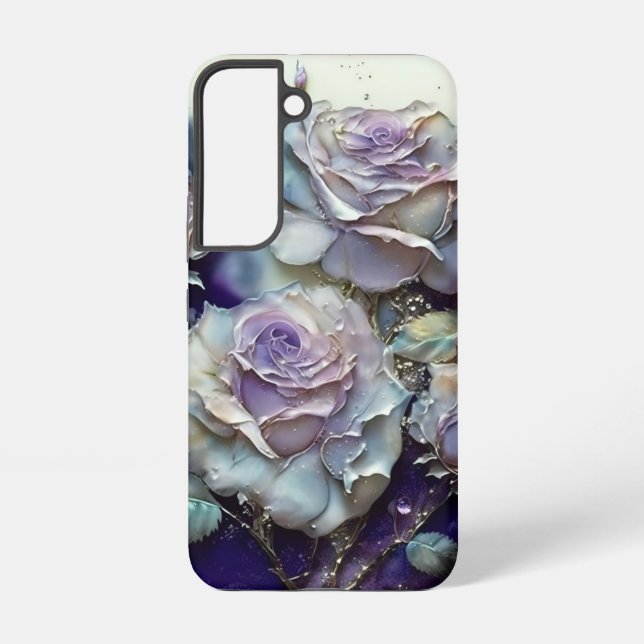 Blue and Purple Roses  Samsung Galaxy S22 Case (Back)