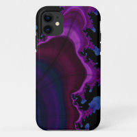 Blue and purple Space fractal iphone case