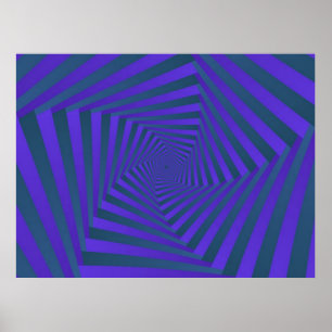 Blue and Purple Spiral Poster