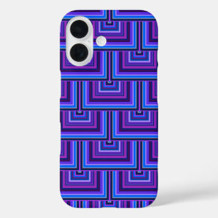Blue and purple square scales iPhone 16 case