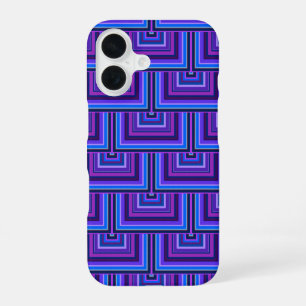 Blue and purple square scales iPhone 16 case