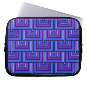Blue and purple square scales laptop sleeve