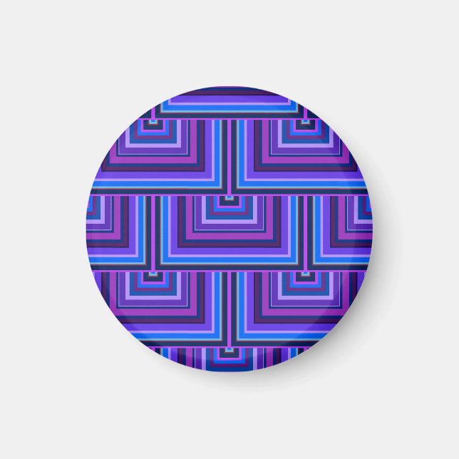 Blue and purple square scales magnet (Front)