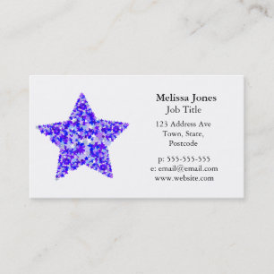 Blue and Purple Star of Stars Business Card