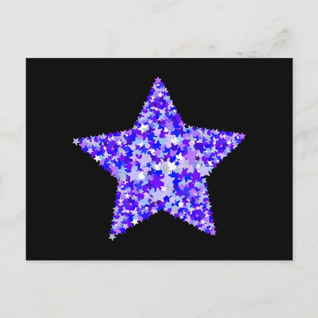 Blue and Purple Star of Stars Postcard (Front)
