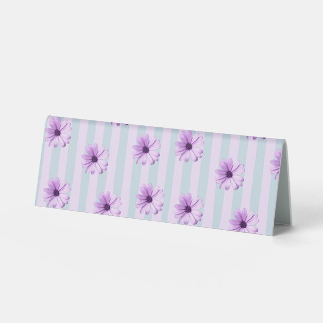 blue and purple striped daisy pattern (Front)