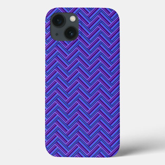 Blue and purple stripes double weave Case-Mate iPh Case-Mate iPhone Case (Back)