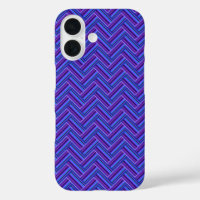 Blue and purple stripes double weave