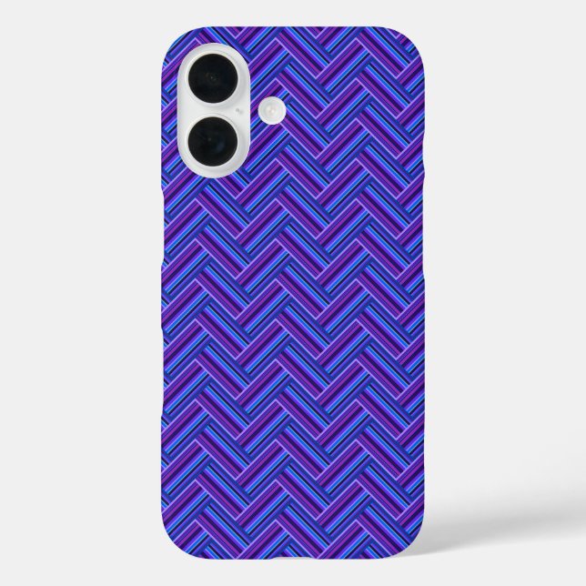 Blue and purple stripes double weave Case-Mate iPhone case (Back)