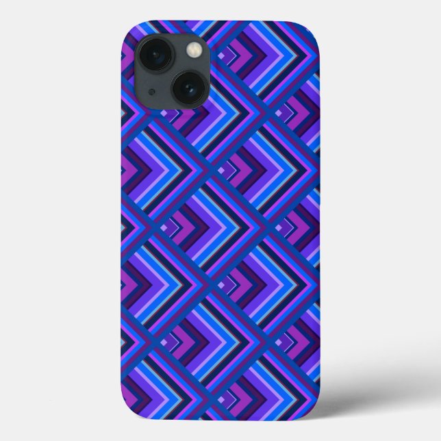Blue and purple stripes scale pattern Case-Mate iP Case-Mate iPhone Case (Back)