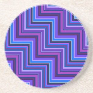 Blue and purple stripes stairs coaster