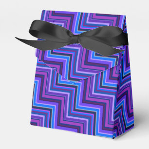 Blue and purple stripes stairs favour box