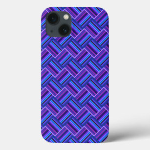 Blue and purple stripes weave Case-Mate iPhone cas iPhone 13 Case