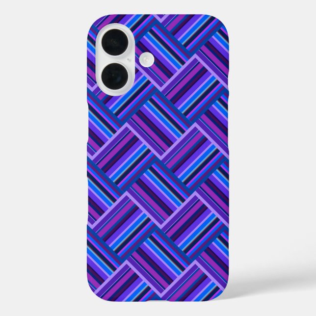Blue and purple stripes weave Case-Mate iPhone case (Back)