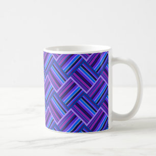 Blue and purple stripes weave coffee mug