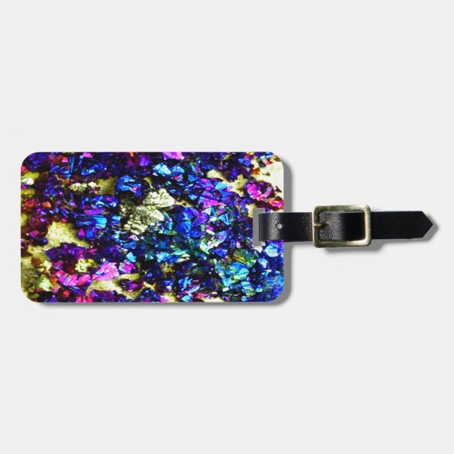 Blue and Purple Treasure Personalise it! Luggage Tag (Front Horizontal)