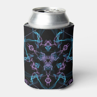 Blue and Purple Triangle Mandala Can Cooler