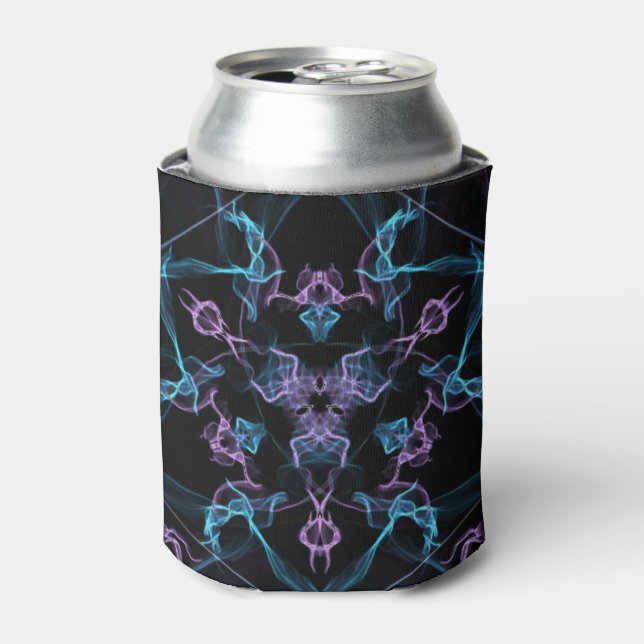 Blue and Purple Triangle Mandala Can Cooler (Can Front)