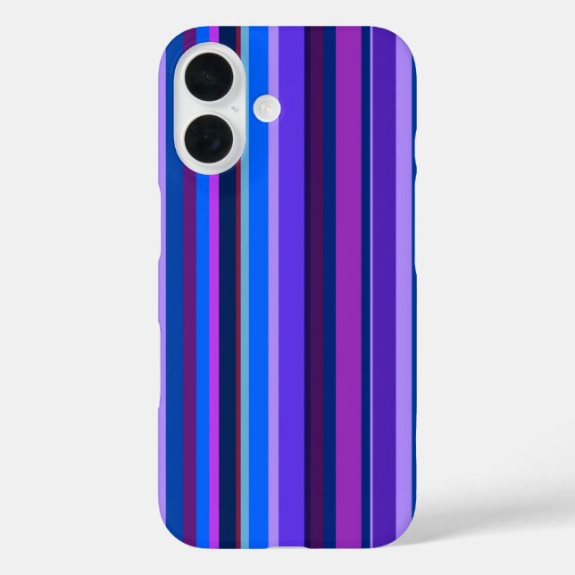 Blue and purple vertical stripes Case-Mate iPhone case (Back)