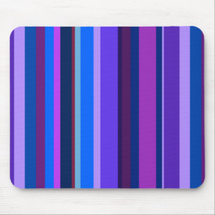 Blue and purple vertical stripes mouse pad
