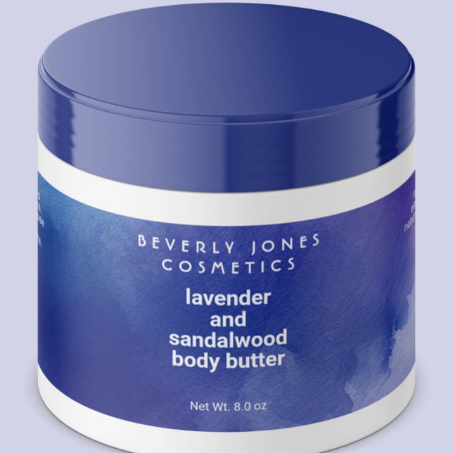 Blue and Purple  Waterproof Wrap Around Jar Label (Creator Uploaded)