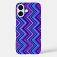 Blue and purple zigzag stripes