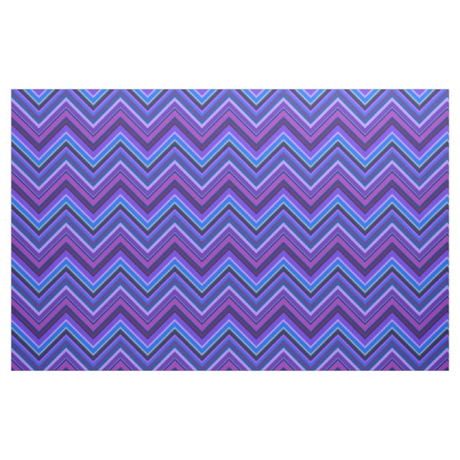 Blue and purple zigzag stripes fabric (Fat Quarter)