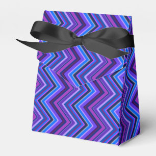 Blue and purple zigzag stripes favour box
