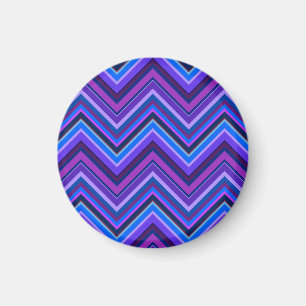Blue and purple zigzag stripes magnet