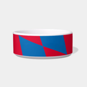 Blue and Red Bavaria Diamond Flag Pattern Bowl