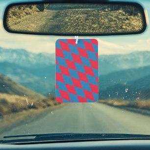 Blue and Red Bavaria Diamond Flag Pattern Car Air Freshener