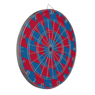 Blue and Red Bavaria Diamond Flag Pattern Dartboard