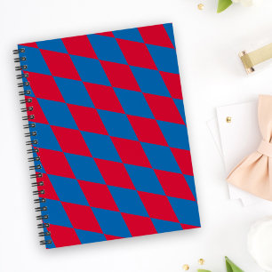 Blue and Red Bavaria Diamond Flag Pattern Planner