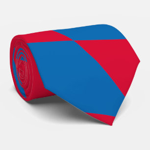 Blue and Red Bavaria Diamond Flag Pattern Tie