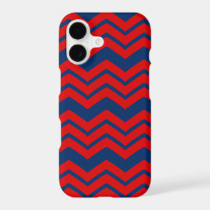 Blue and Red Chevron Pattern Design
