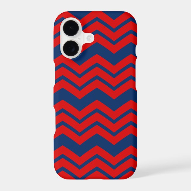 Blue and Red Chevron Pattern Design  (Back)