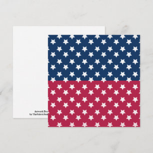 Blue And Red Colour Block With White Stars Card