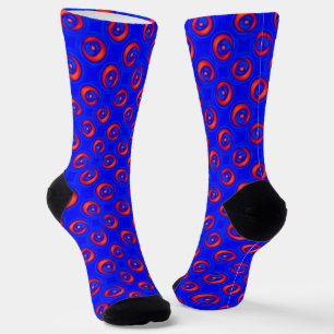 Blue and Red COOL pattern Socks