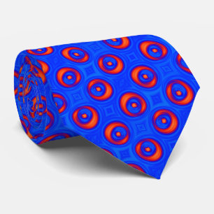 Blue and Red COOL pattern Tie