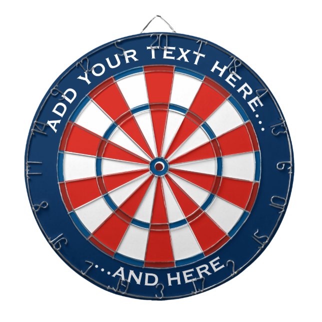 Blue and Red Dartboard with custom text (Front)