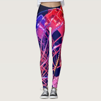 Blue and red Ferris wheel Leggings