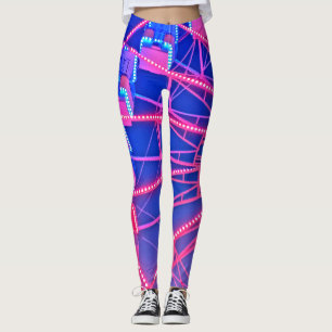 Blue and red Ferris wheel Leggings