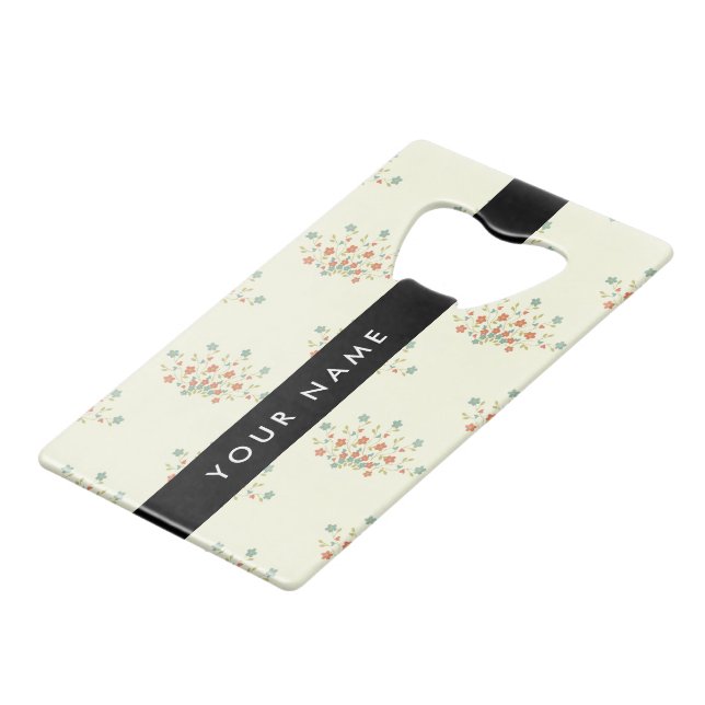 Blue and Red Flowers, Black, Your Name (Front Angled)