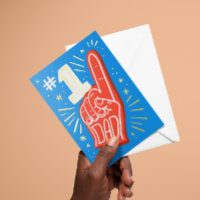 Blue and Red Foam Finger Number 1 Dad Father's Day