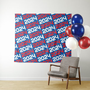 Blue and Red Graduation Backdrop Tapestry