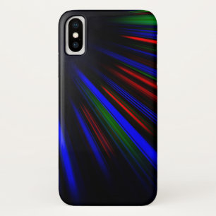 Blue and red light streaks iPhone x case