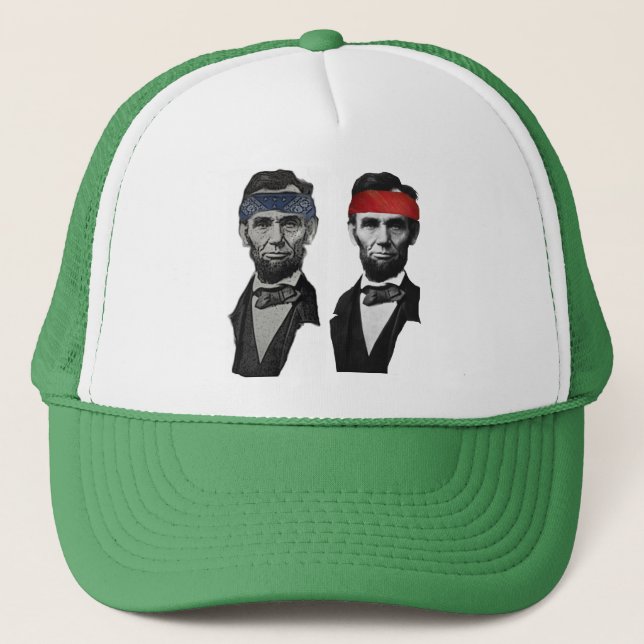 Blue and Red Lincoln Trucker Hat (Front)